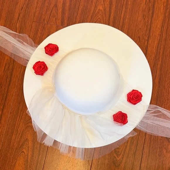 Disney Parks Mary Poppins Elegant Red and White Kids Costume w/matching Hat - Picture 10 of 14